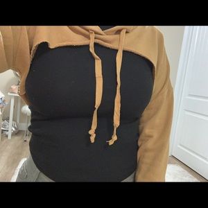 Tops - Crop open front hoodie Tops - Crop open front hoodie